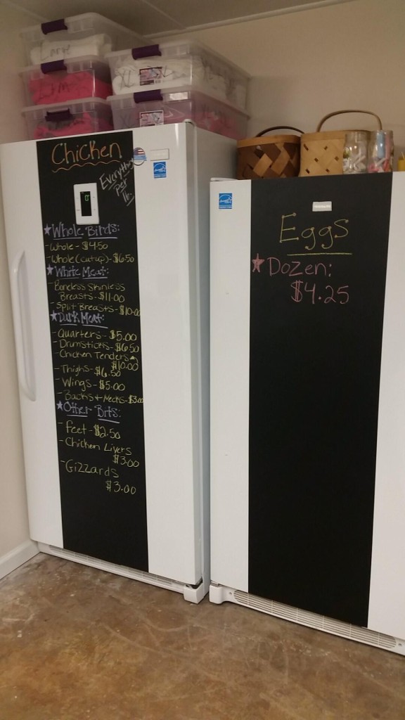 Chalkboard on freezers