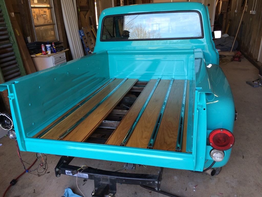Today we continue the series on our truck restoration. These pictures were taken on March 10th. The truck is mostly together, at least the big pieces. 5 days till the wedding. No pressure.