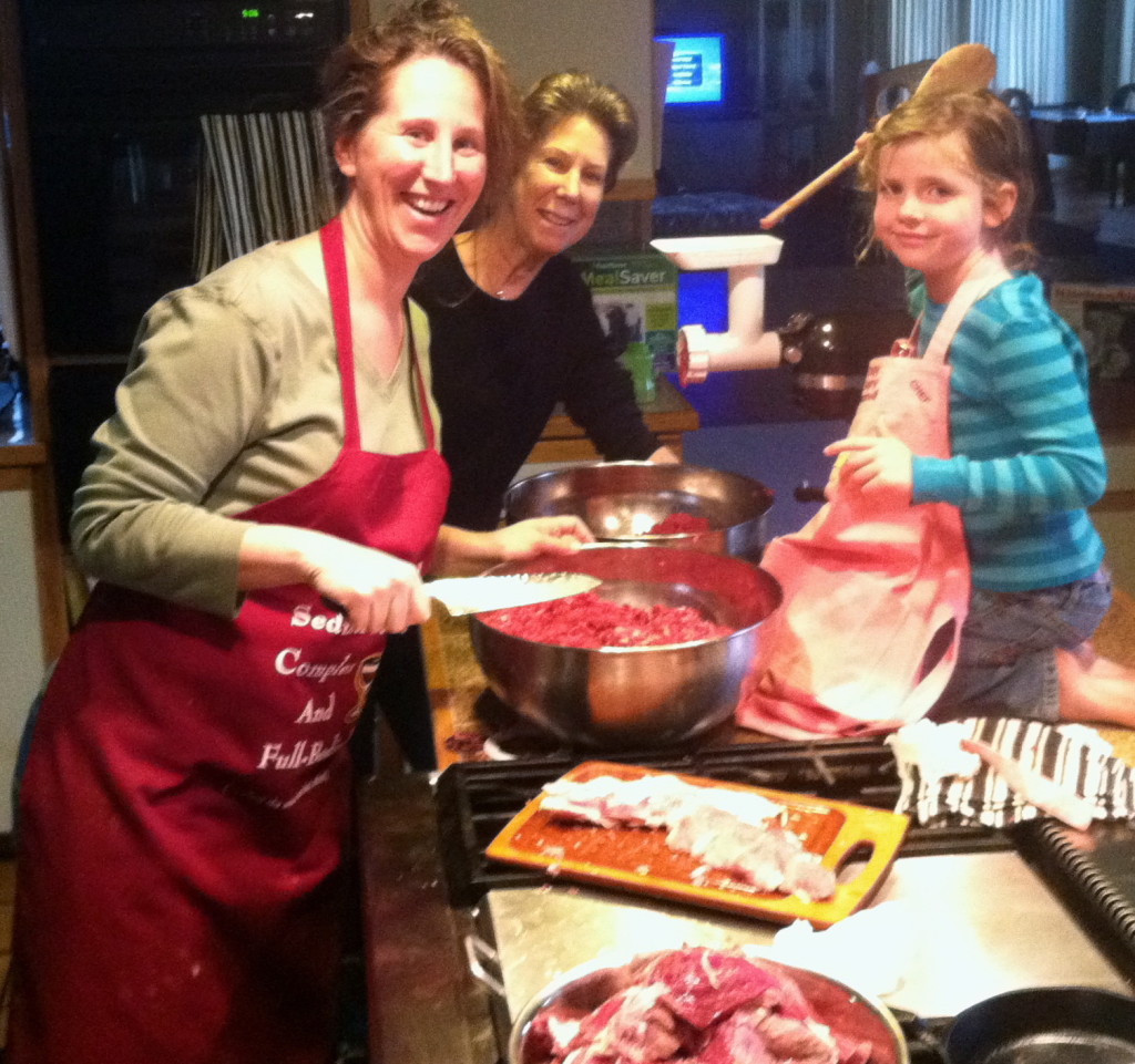 Three generations in the kitchen
