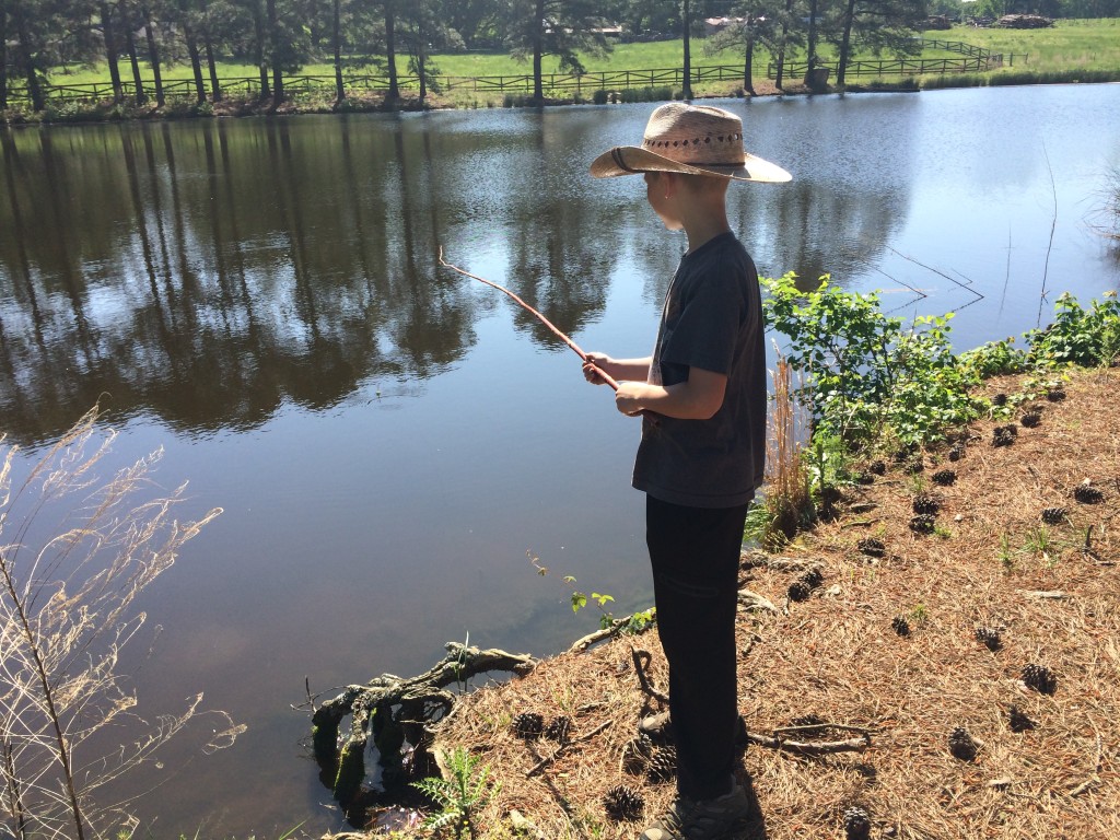 Spork, fishing with dad.