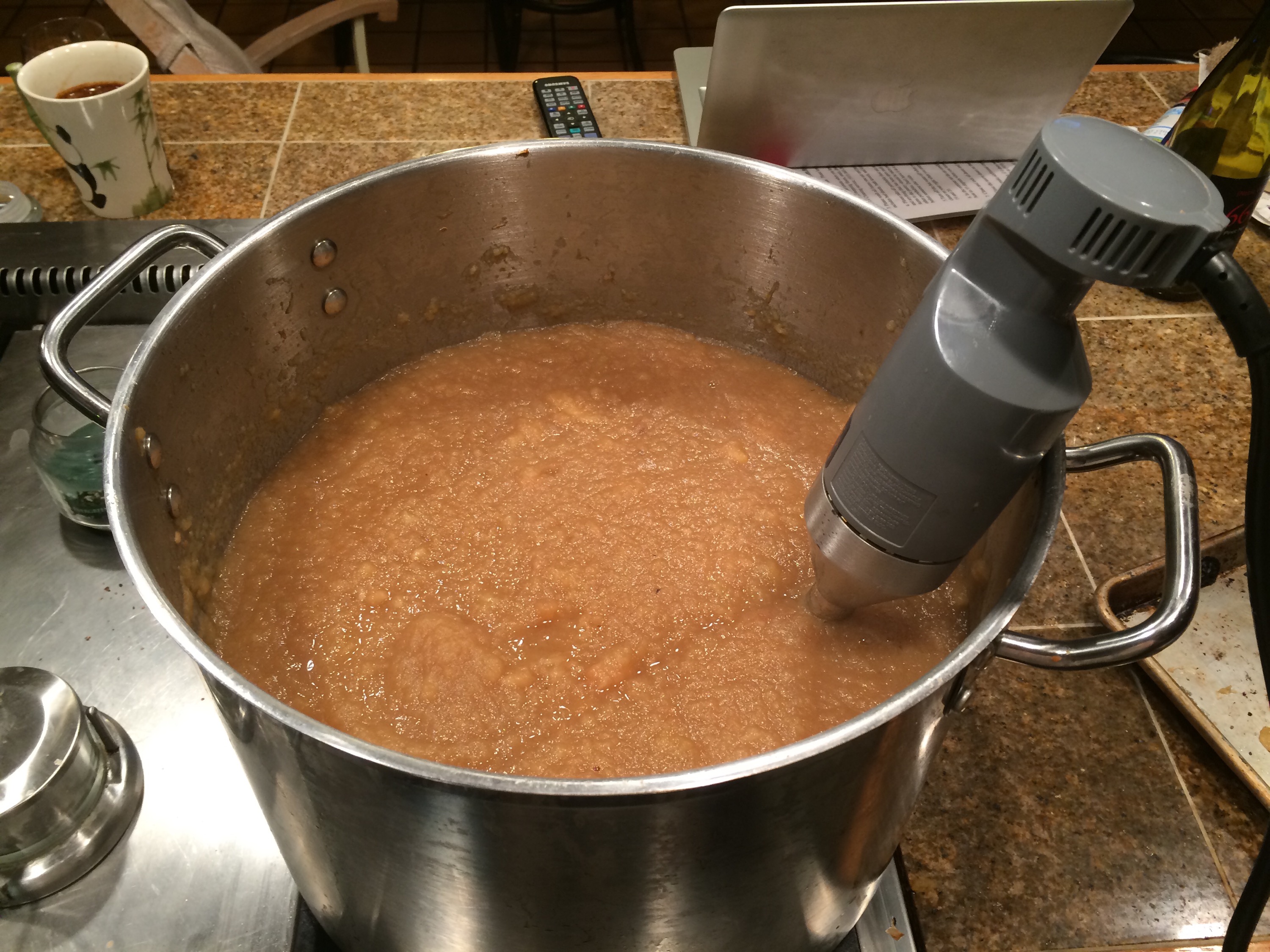 Applesauce, just made on the stove. 