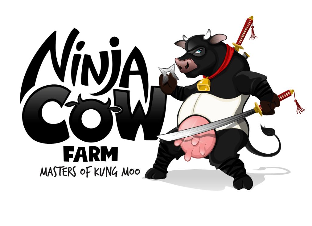ninja cow logo and text horizontal