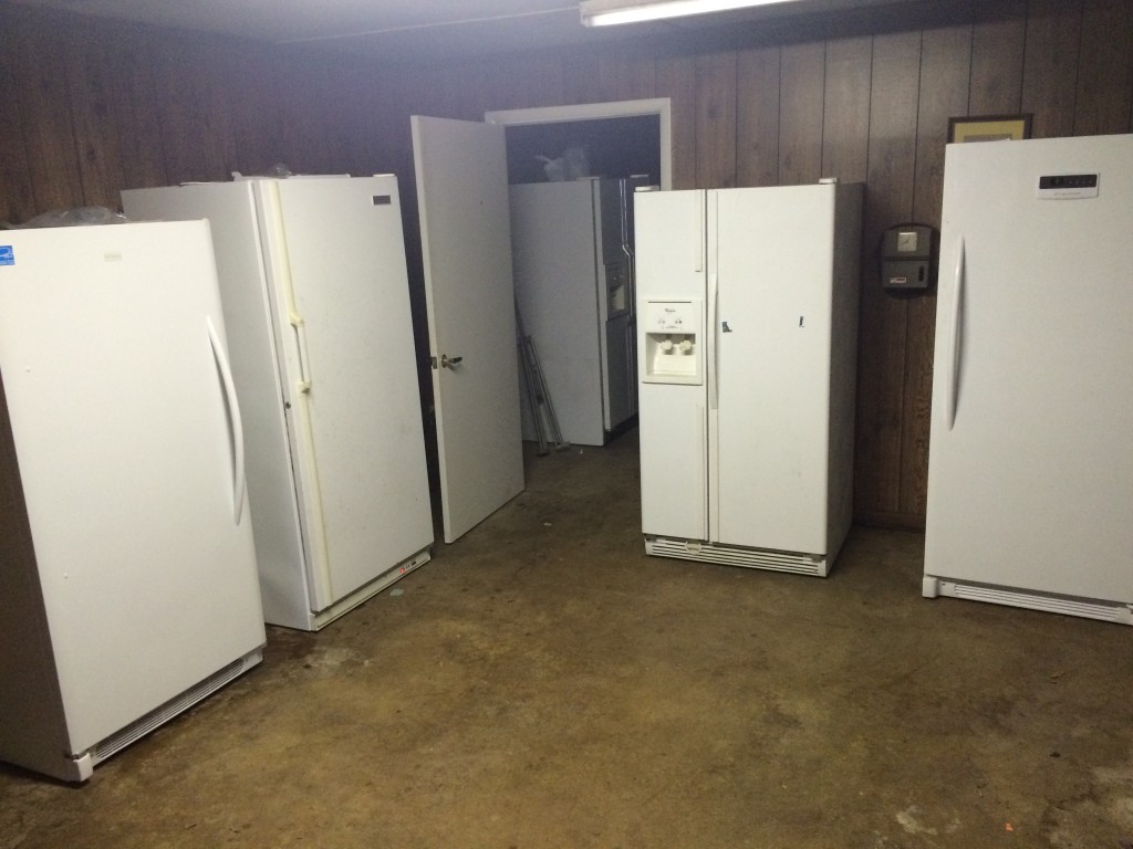 The freezer room, where we keep all of our meat. 