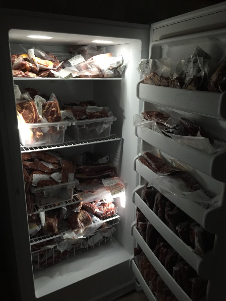 Freezer full of beef