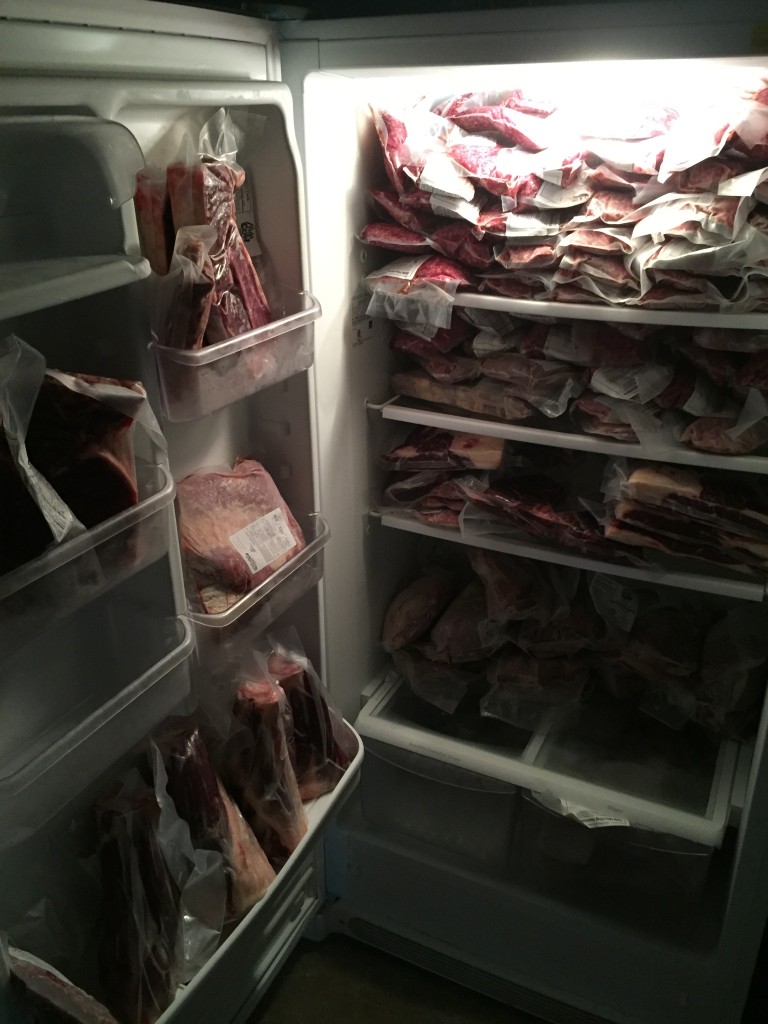 Freezer full of beef