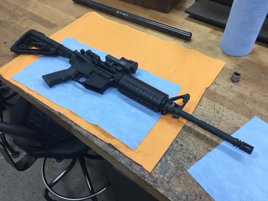 Colt AR-15 on the bench