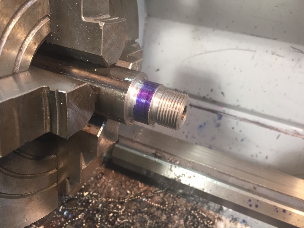 Cutting threads on a 300 blackout barrel blank