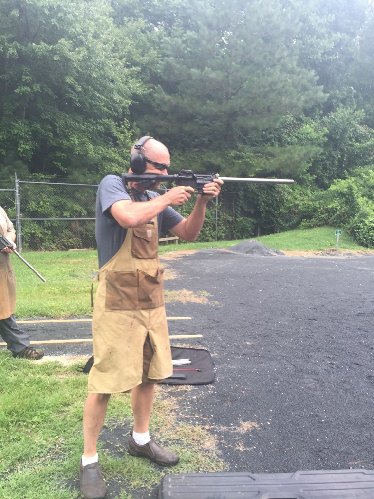 Firing a test shot with a new barrel