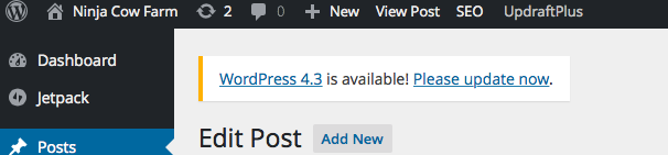 Update to WordPress 4.3