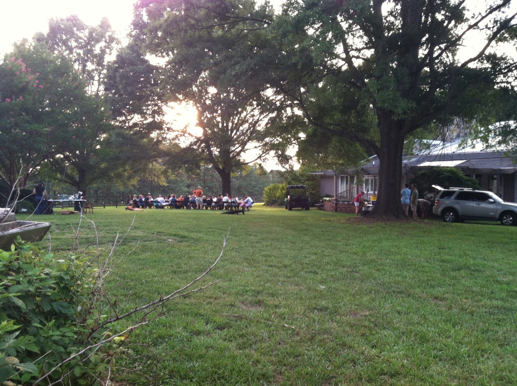 Dinner on the lawn