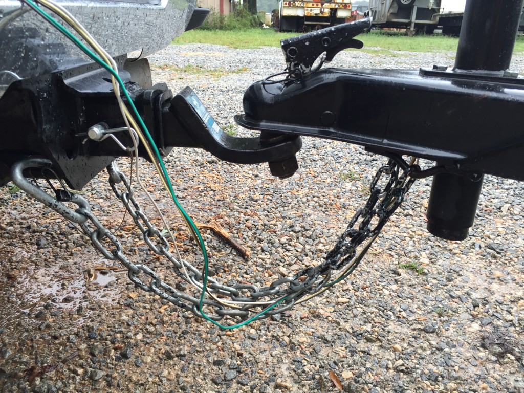 Bent hitch from an accident.