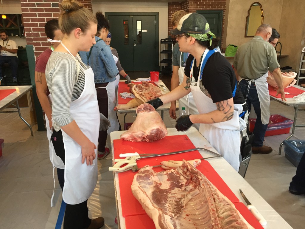 Pork butchery class