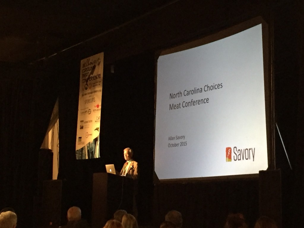Allan Savory speaking at NC Choices 2015