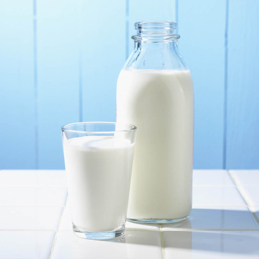 Bottle and glass of milk