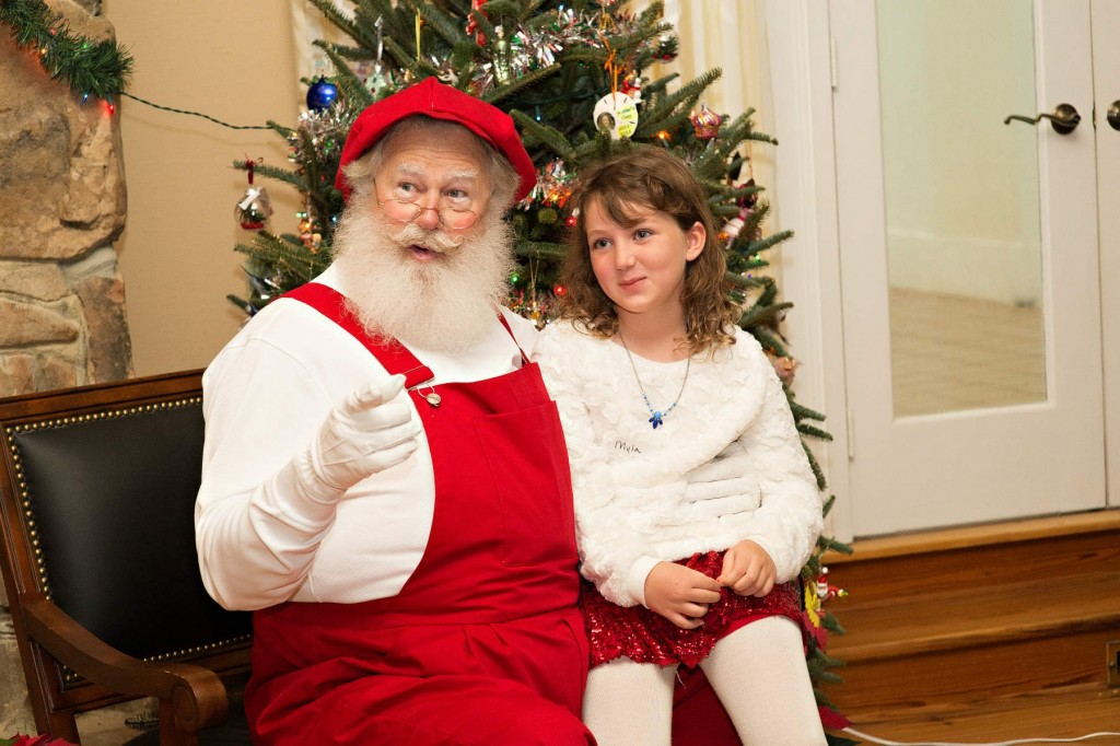 Santa with little girl