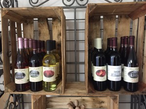 Wine for sale in farm store