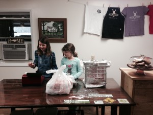 Farm girls working a farm store