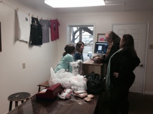 Farm girls working a farm store