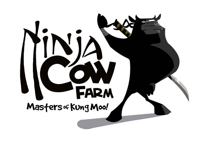 The unused Ninja Cow Farm logo. 
