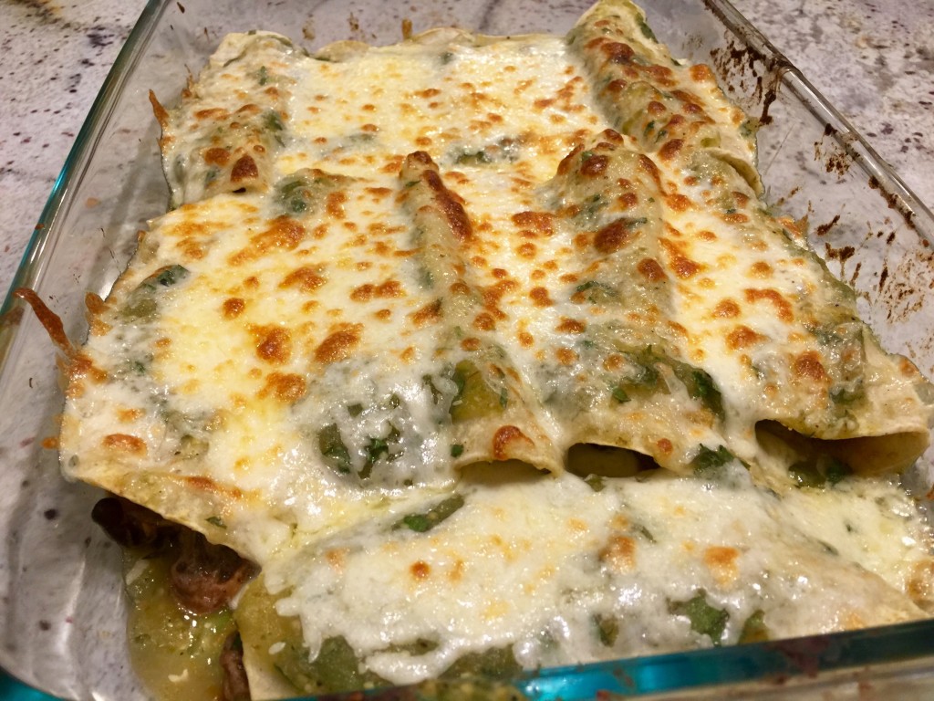 Enchiladas fresh out of the oven