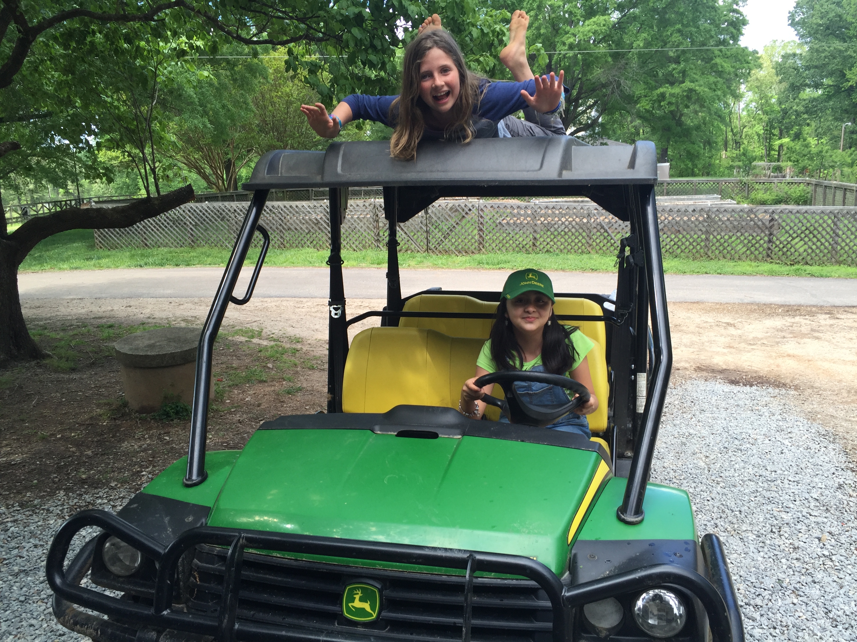 Girls on John Deere Gator