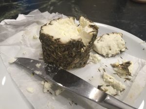 Soft goat cheese, rolled in herbs