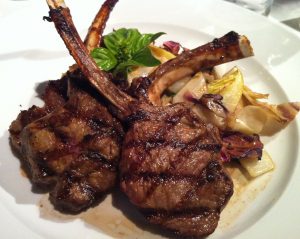 Lamb chops, cooked to perfection