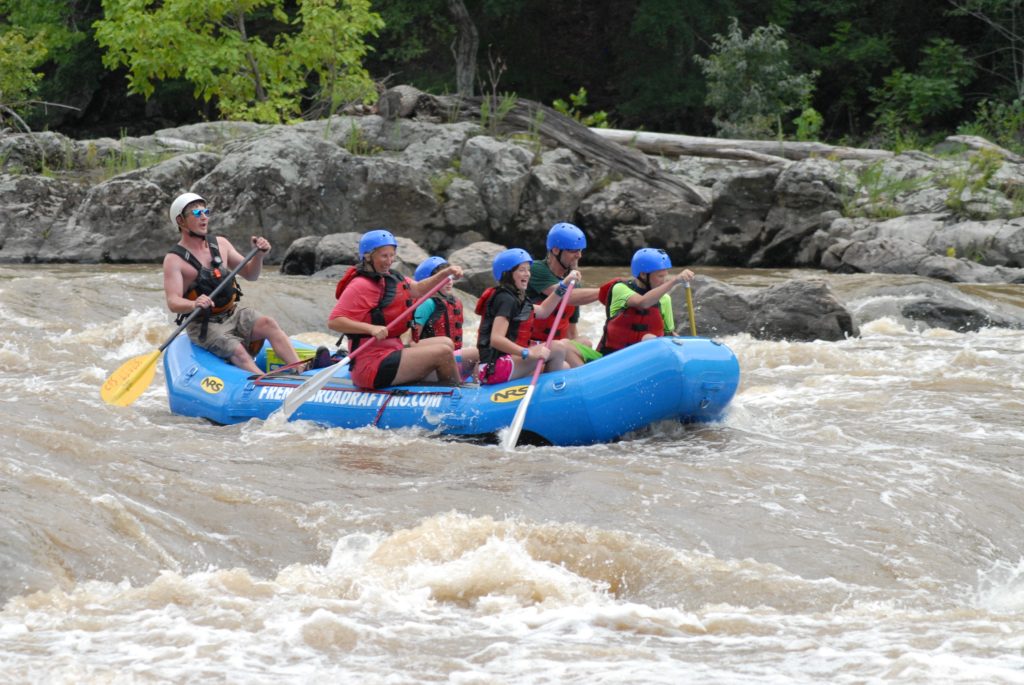 Rafting down the French Broad river