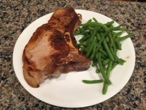 Pork chops with green beans