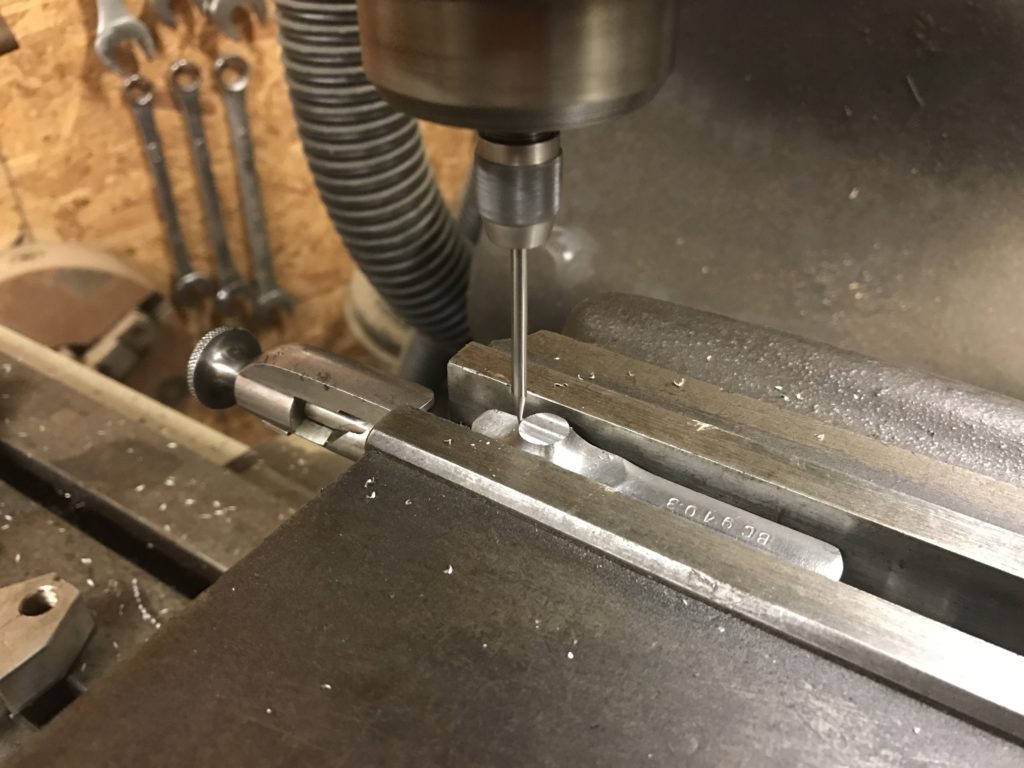 Locating the center of the bolt handle face