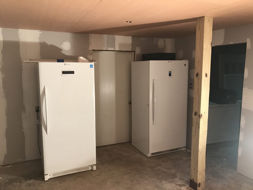 Our old freezers and the new store expansion