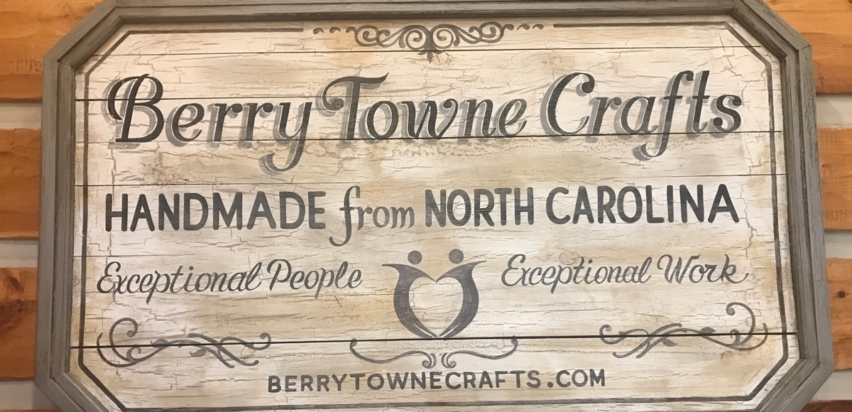 berry town crafts sign, cropped for featured