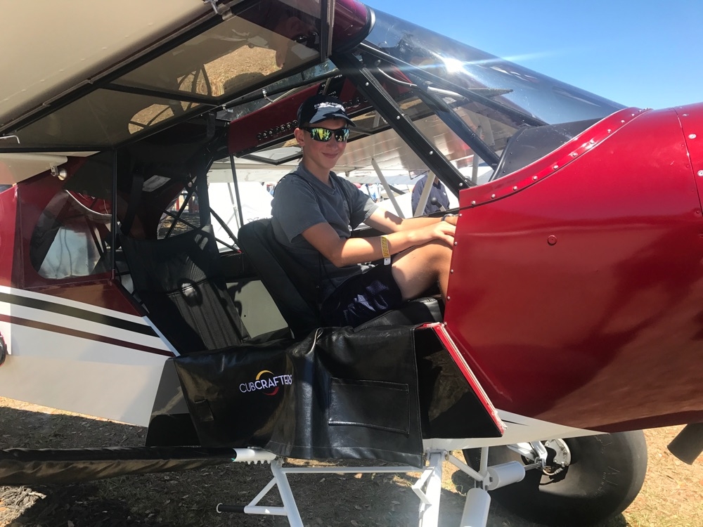 Spork sitting in a Carbon Cub