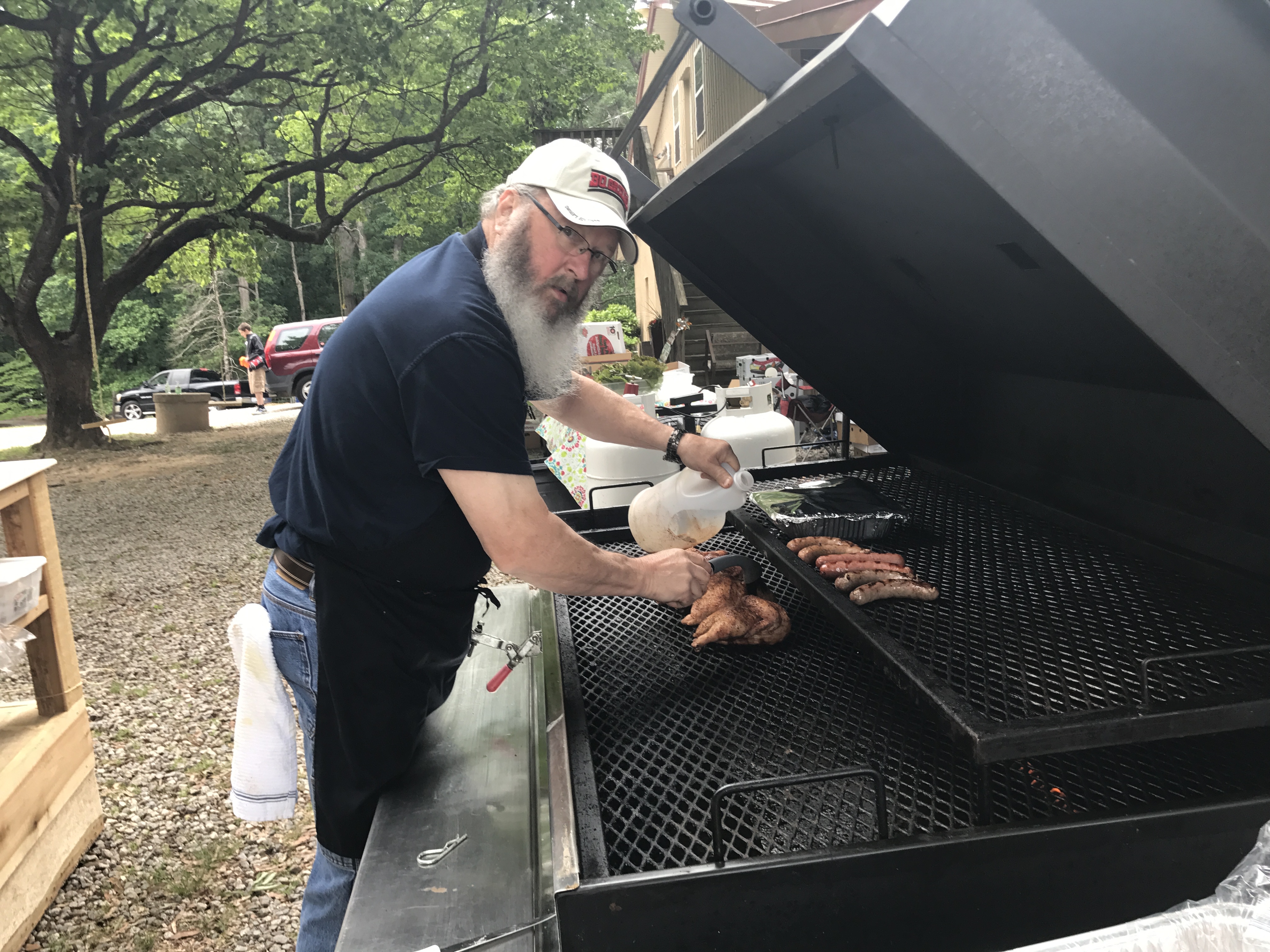 Buh's grilling at Open Barn day