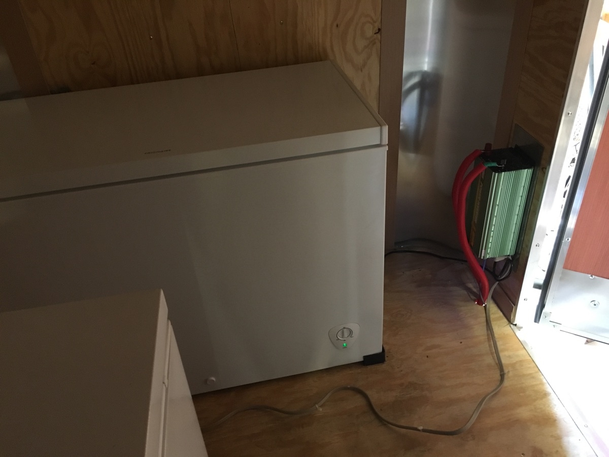 The smaller freezer and a 3000 watt inverter