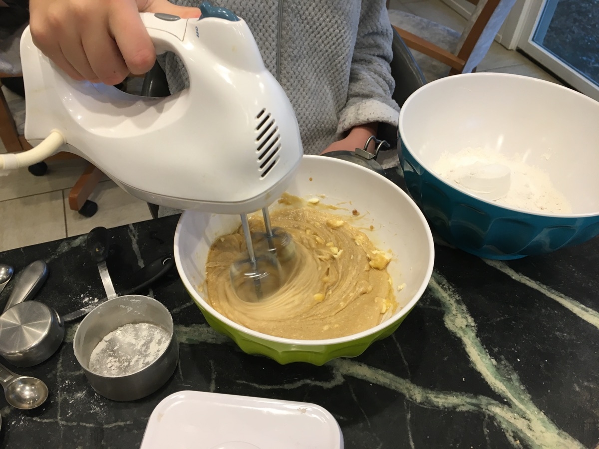 The Princess mixing the cookie dough