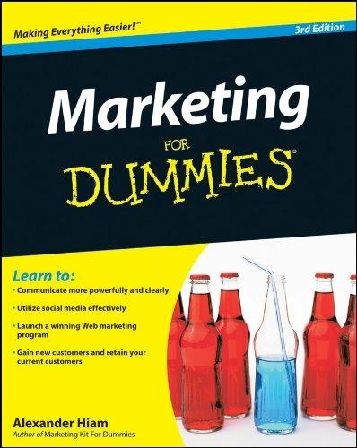 marketing for dummies front cover