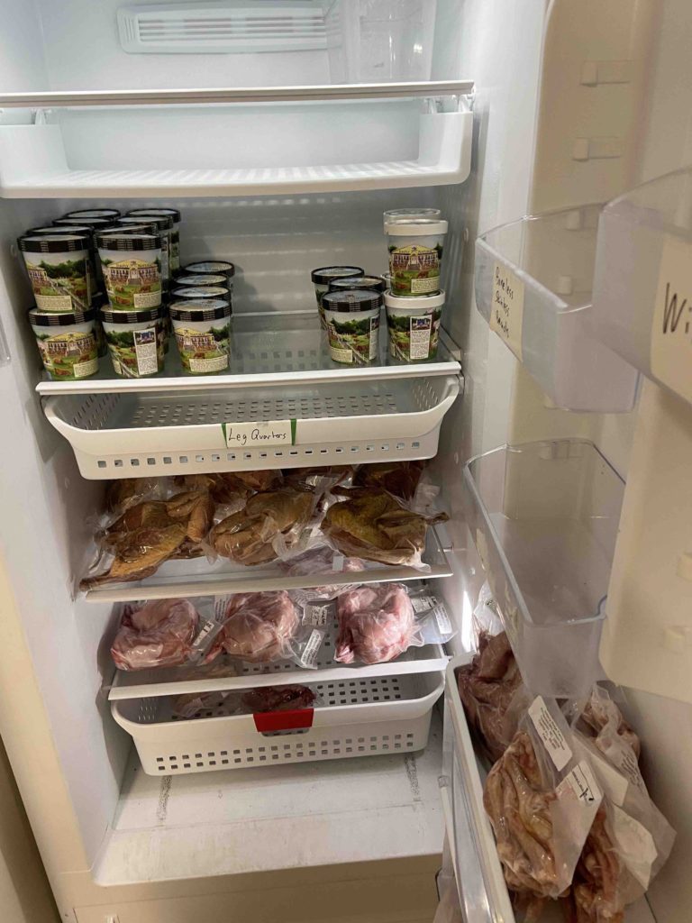 Chicken freezer with everything but chicken