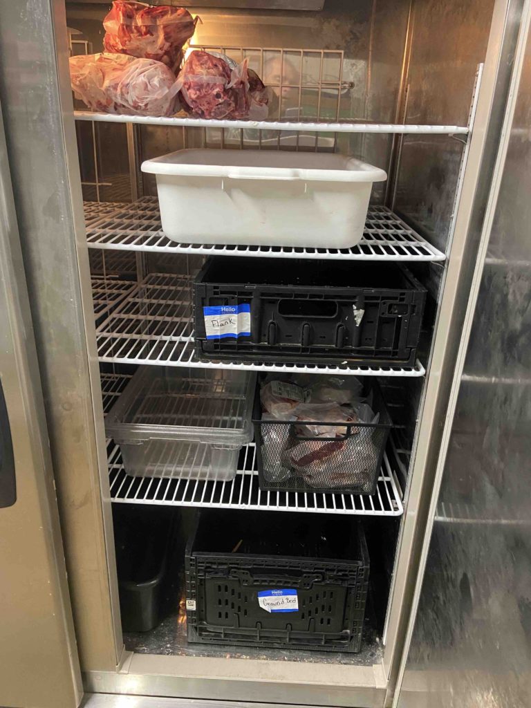 Beef freezer empty