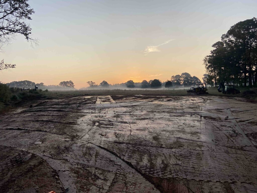 Sunrise on the dozer