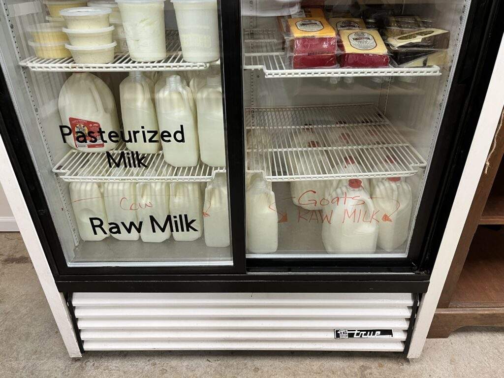 Cooler full of milk